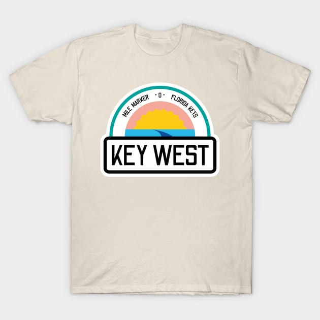 Florida Key West Zero Mile Marker T-Shirt by EllaPhanta